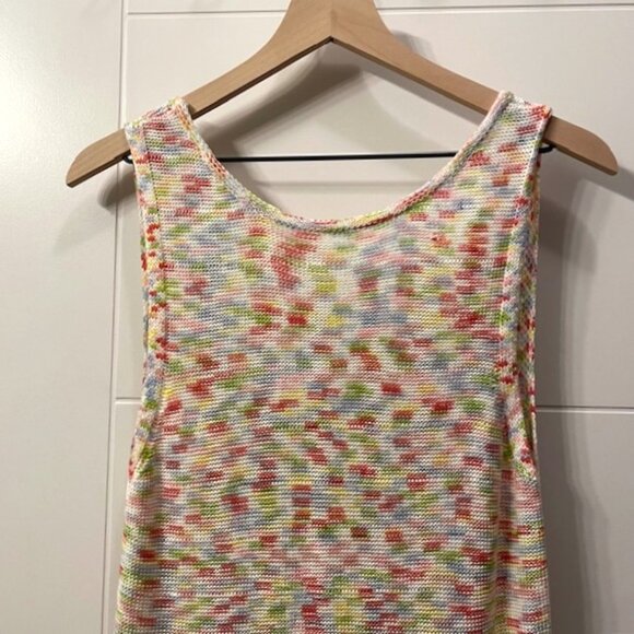 525 America Sleeveless Knit Fringe Dress Size Medium Swim Beach Coverup - Picture 10 of 16